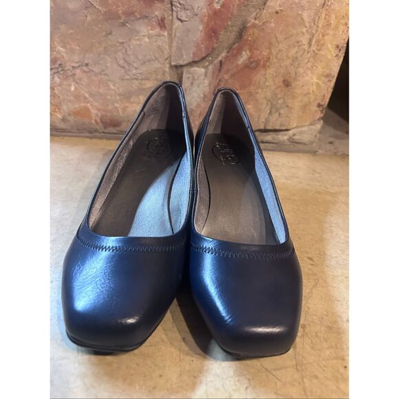 LifeStride Women's Size 10W Navy Groovy Pump Wedge Heel Faux Leather - Picture 2 of 13